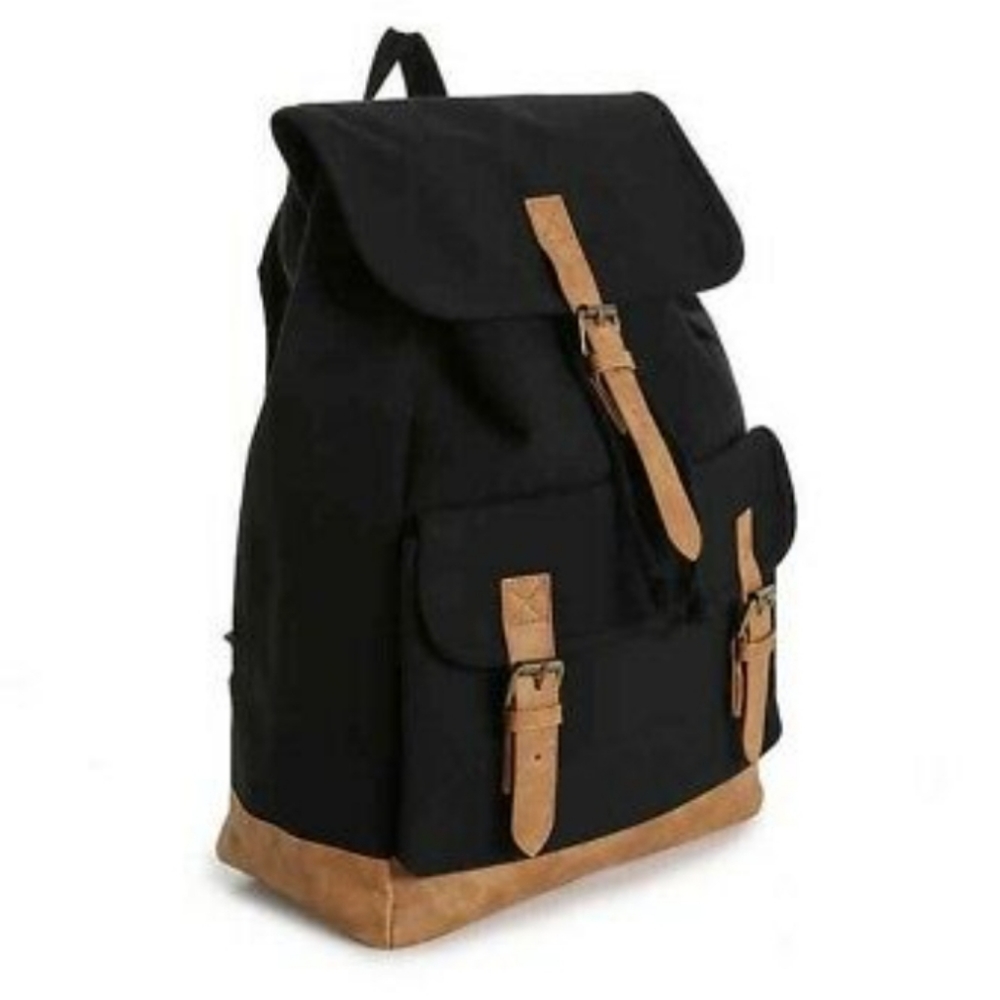 DSW Black Canvas Backpack